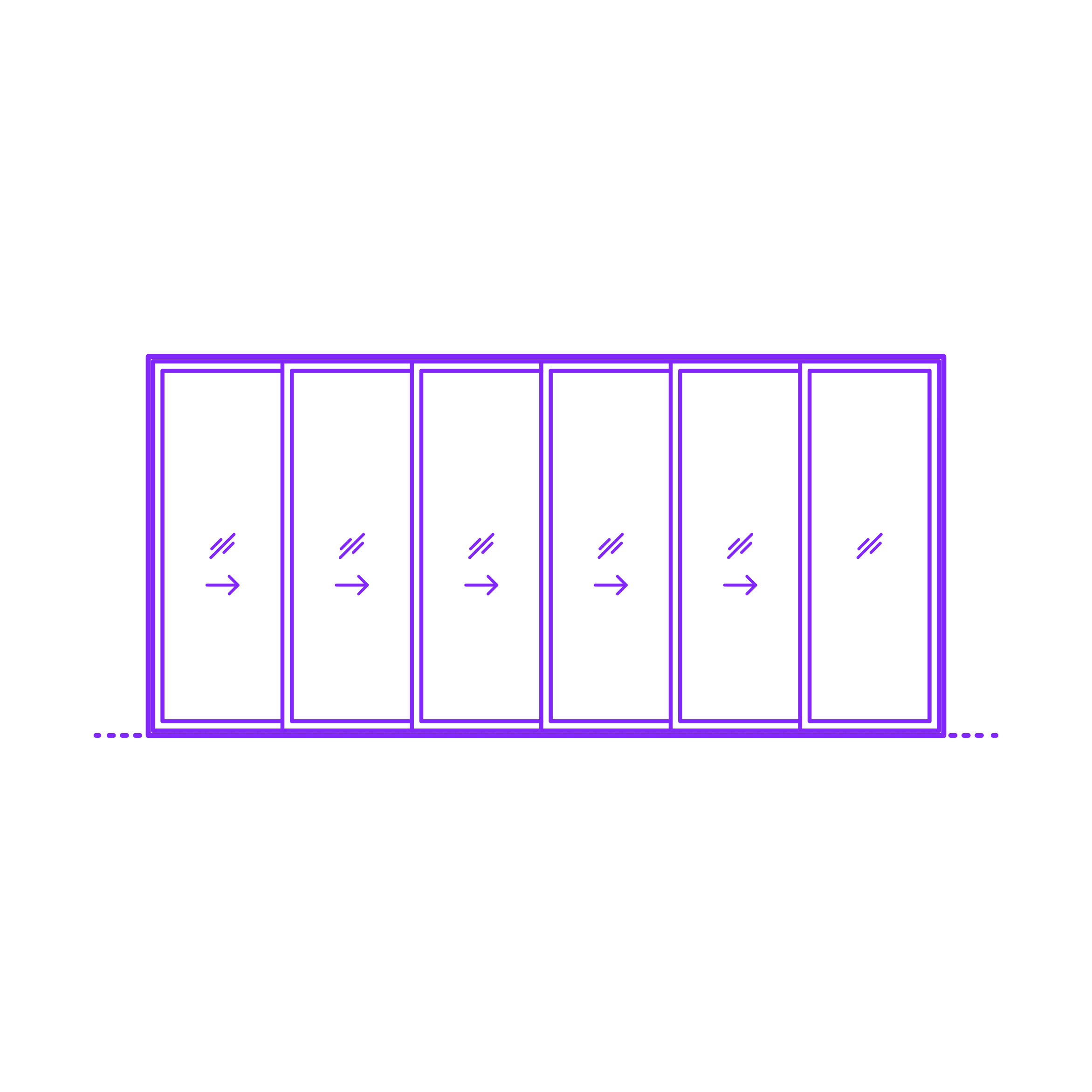 Buildings Sliding Doors Multi Slide Door Stacking 6 Panels Outline Icon Svg Set Free Vectors